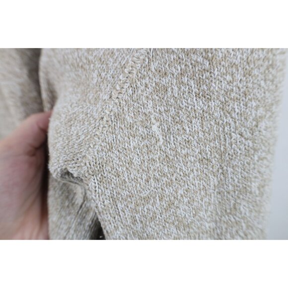 Vintage 90s Woolrich Mens Large Blank Cotton Knit Crewneck Sweater Beige USA - Picture 7 of 10